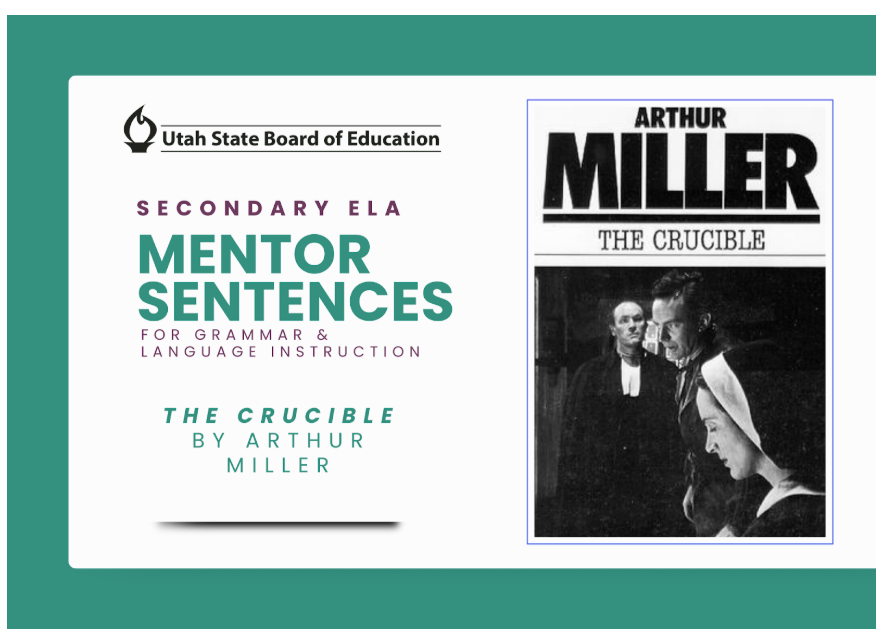 Mentor Sentences for The Crucible | eMedia