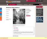 American Urban History I, Spring 2010 American Urban History I, Spring 2010