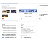 8.1 Chemical Reactions Lesson Plan & Resources 8.1 Chemical Reactions Lesson Plan & Resources