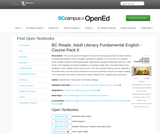 BC Reads: Adult Literacy Fundamental English - Course Pack 6 BC Reads: Adult Literacy Fundamental English - Course Pack 6