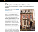 African American Women Unite for Change (Teaching with Historic Places) (U.S. National Park Service) African American Women Unite for Change (Teaching with Historic Places) (U.S. National Park Service)