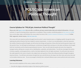 American Political Thought American Political Thought
