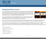 Designing Online Lessons Designing Online Lessons
