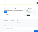 Annotate Text in Google Docs Annotate Text in Google Docs