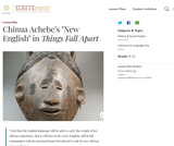 Chinua Achebe's "New English" in Things Fall Apart Chinua Achebe's "New English" in Things Fall Apart