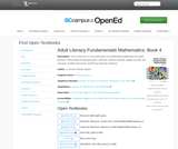 Adult Literacy Fundamentals Mathematics: Book 4 Adult Literacy Fundamentals Mathematics: Book 4